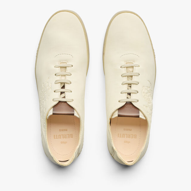 Eden Scritto Leather Sneaker, WHITE, hi-res 3