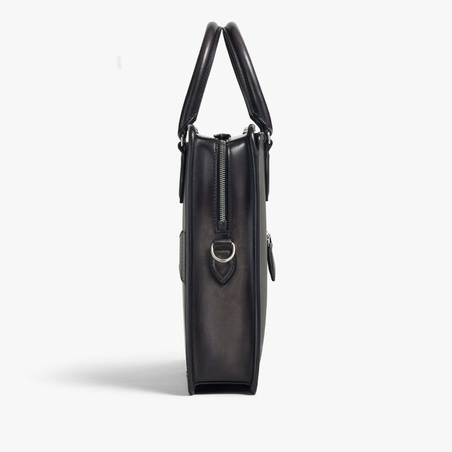 Un Jour Scritto Leather Briefcase, NERO GRIGIO, hi-res 5