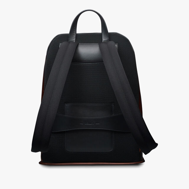 Working Day Scritto Leather Backpack, CACAO INTENSO, hi-res 3