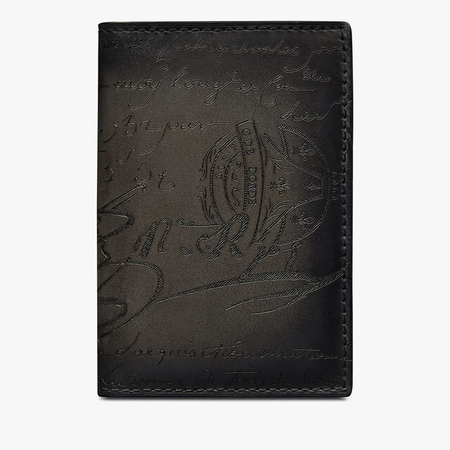 Porte-Cartes Jagua En Cuir Scritto, NERO GRIGIO, hi-res 1