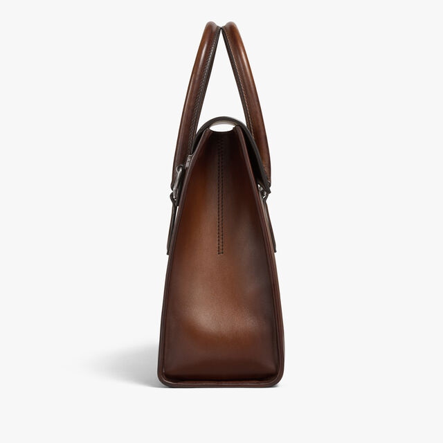 E'Mio Scritto Leather Briefcase, CACAO INTENSO, hi-res 5