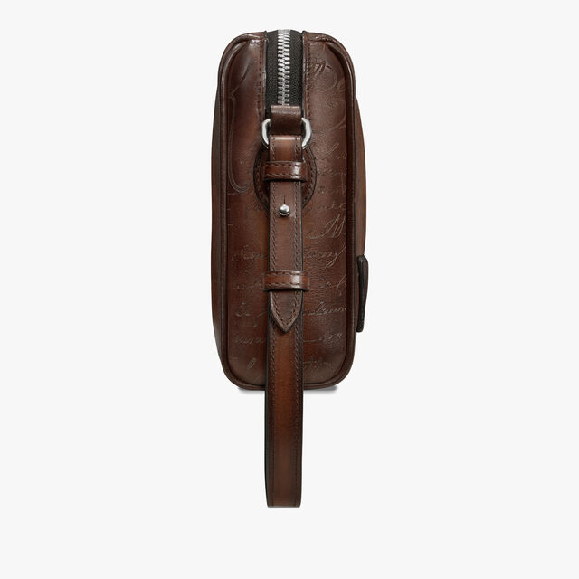 Rosewood Scritto Leather Pouch, CACAO INTENSO, hi-res 4