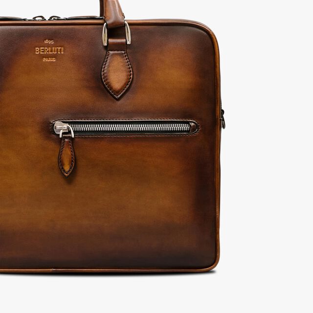 F088 Leather Briefcase, CACAO INTENSO, hi-res 5