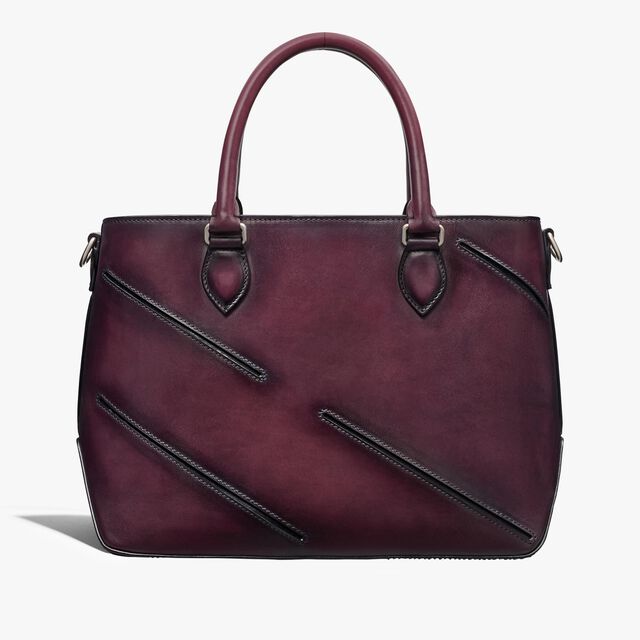 Toujours XS Scritto Leather Tote Bag, GRAPES, hi-res 3