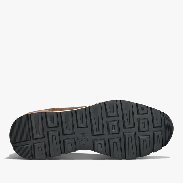 Fast Track Suede Calf And Nylon Sneaker, KAKI, hi-res 6