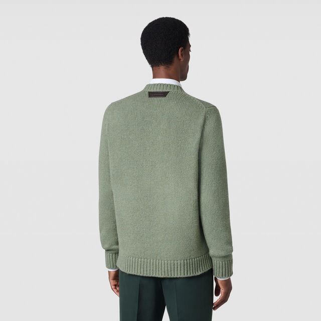 Classic Cashmere Crewneck, DRY MOSS, hi-res 3