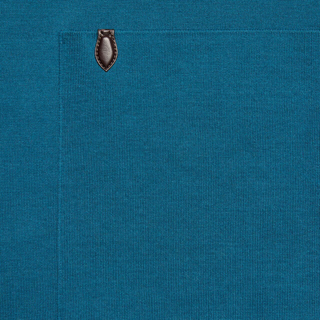 Double Face Scritto Knitted Jacket, NILE BLUE, hi-res 6