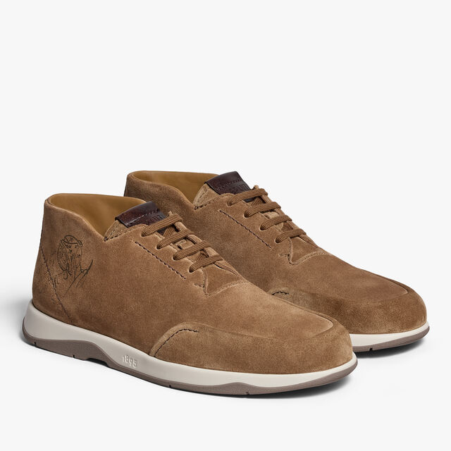 Echappee Scritto Suede Calf Derby, BEIGE, hi-res 4