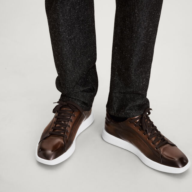 Stellar Venezia Calf Leather Sneaker, MARRONE INTENSO, hi-res 2