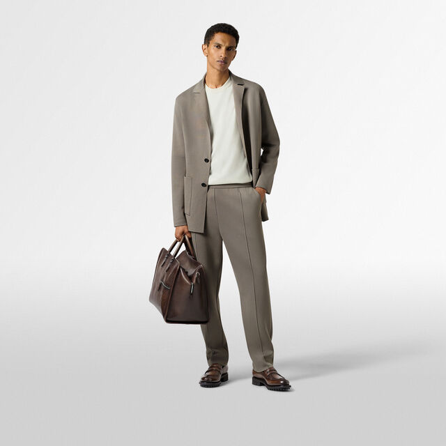 Double Face Scritto Knitted Jacket