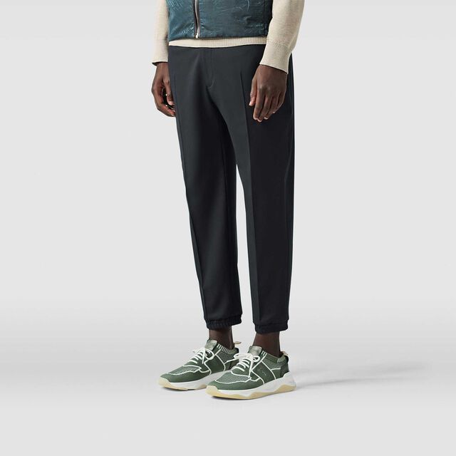 Stretch Wool Gabardine Jogpants, NERO BLUE, hi-res 2