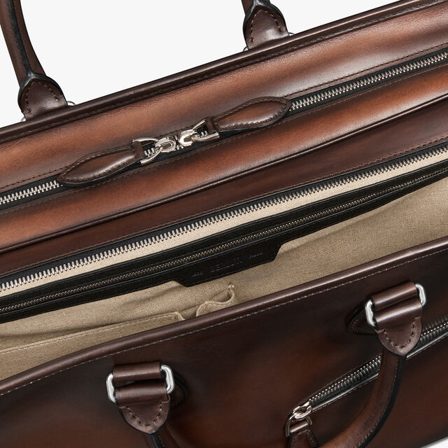 Deux Jours Leather Briefcase, CACAO INTENSO, hi-res 7