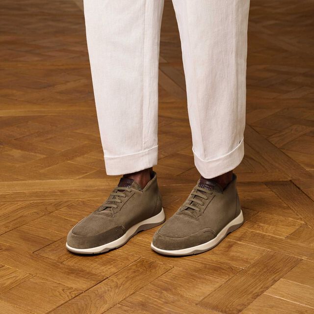 Echappee Scritto Suede Calf Derby, PINE GREEN, hi-res 2