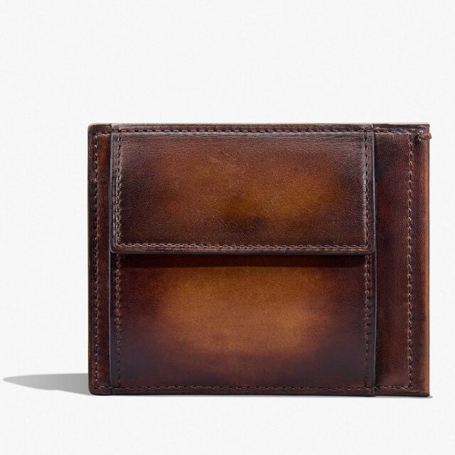 Figure Coin Scritto Leather Wallet, CACAO INTENSO, hi-res 2