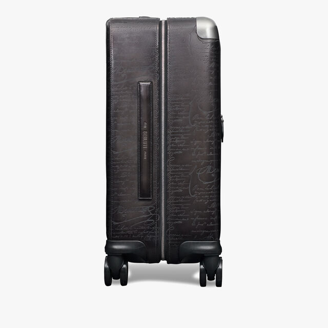 Formula 1005 Scritto Leather Rolling Suitcase, NERO GRIGIO, hi-res 4