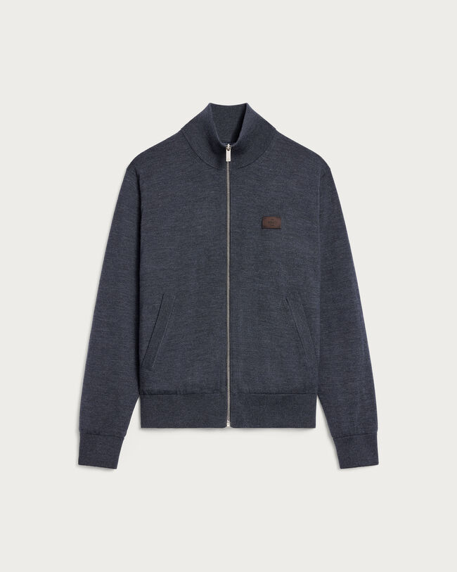 Reversible Blouson with Leather Detail, Purple Cloud, hi-res