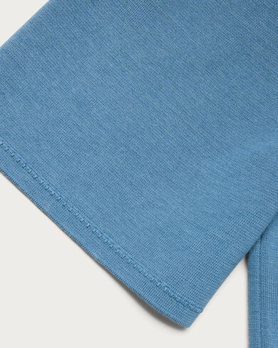 Polo with Leather Zip-puller, Light Nile Blue, hi-res