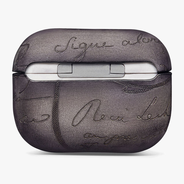 Scritto Leather AirPods Pro Case, LIGHT ALUMINIO, hi-res 2