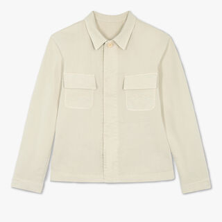 Veste En Coton Teinte En Pièce, IVORY, hi-res