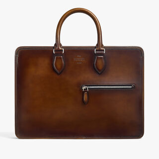 Un Jour Leather Briefcase, CACAO INTENSO, hi-res