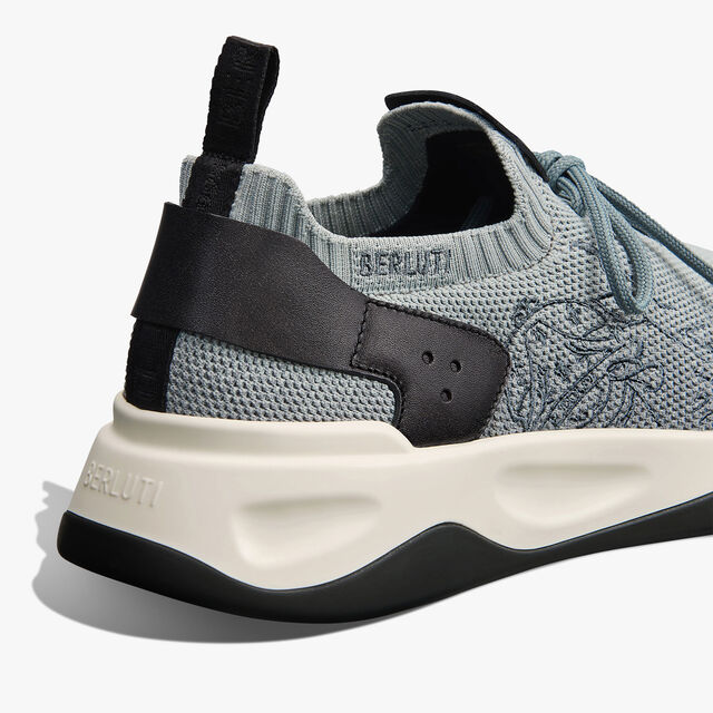 Shadow Scritto Knit And Lagoon Calf Sneaker, GRADIANT LIGHT BLUE, hi-res 4