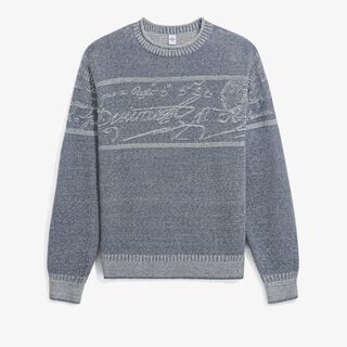Jumper With Textured  Jacquard Scritto Jumper With Textured  Jacquard Scritto