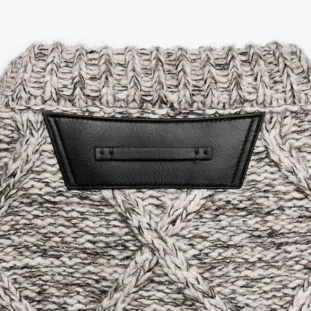 Marl Cables Cardigan, ECRU / NOIR, hi-res 4