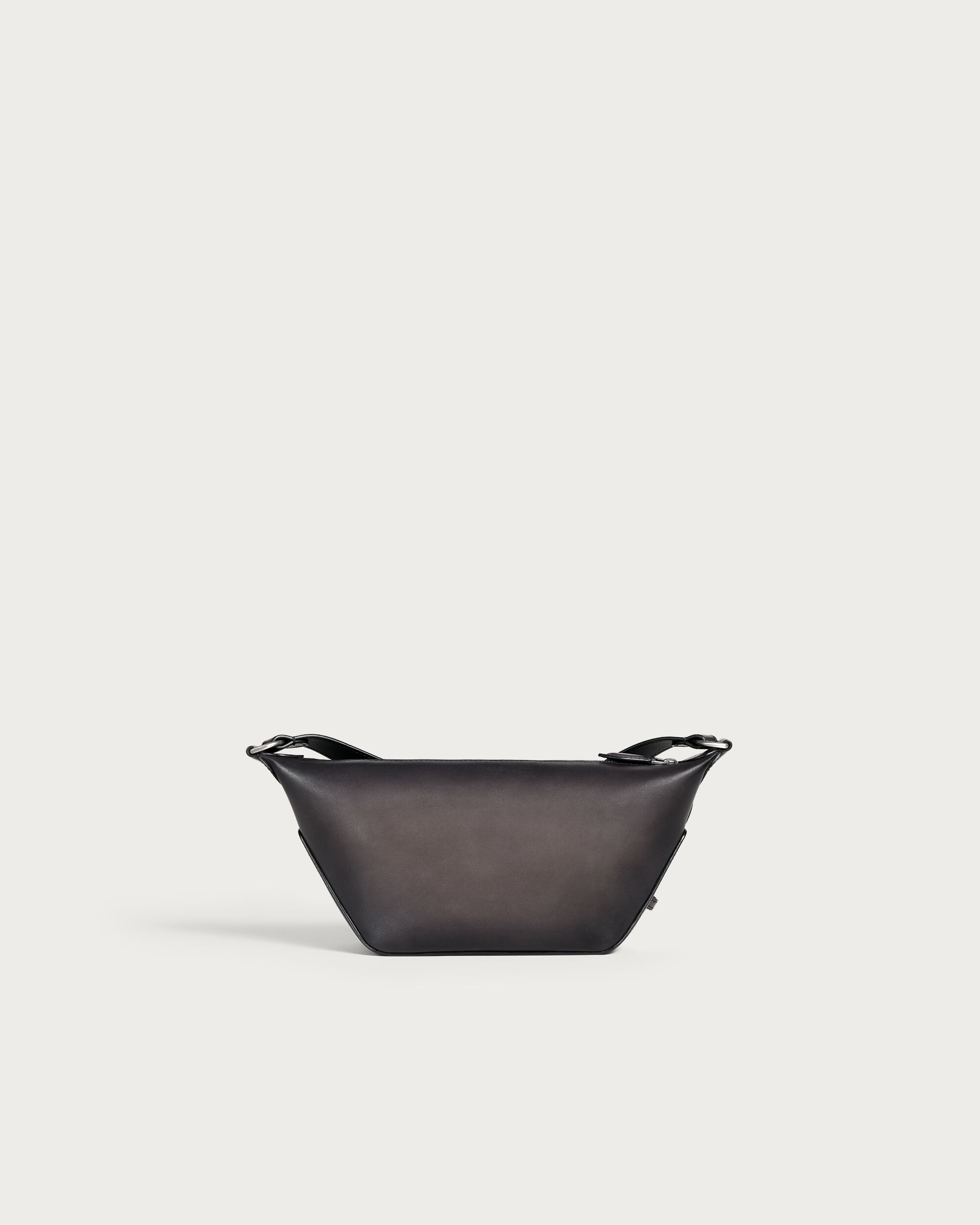 Toujours Soft Zipped Hobo XS Messenger, Charcoal, hi-res