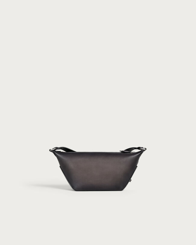 Toujours Soft Zipped Hobo XS Messenger, Charcoal, hi-res