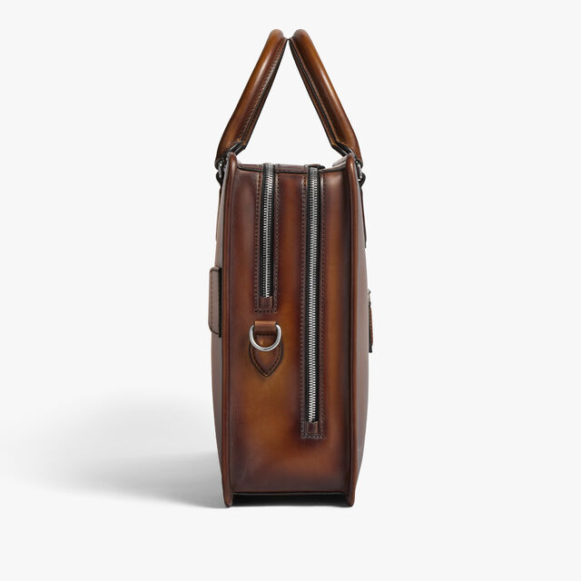 Deux Jours Leather Briefcase, CACAO INTENSO, hi-res 6