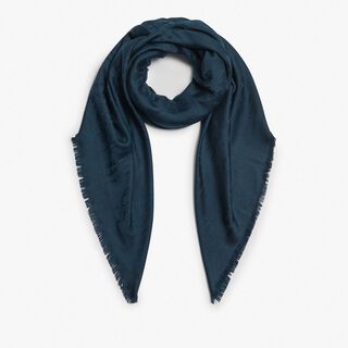 Wool & Silk Scritto Scarf, OCEANIC JADE, hi-res