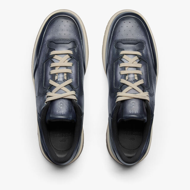 Playoff Scritto Venezia Calf Leather Sneaker, NERO SFUMATO, hi-res 3