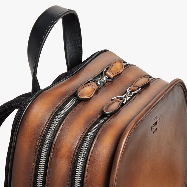 Working Day Scritto Leather Backpack, CACAO INTENSO, hi-res 8