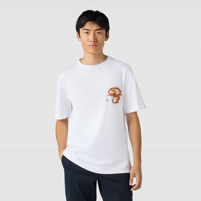 T-Shirt Broderie B Dragon, BLANC OPTIQUE, hi-res 2