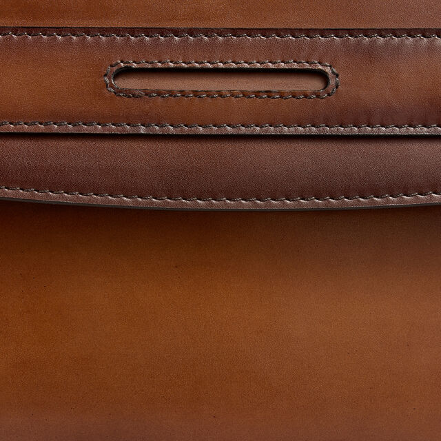Andy Flap Pouch In Leather, CACAO INTENSO, hi-res 5