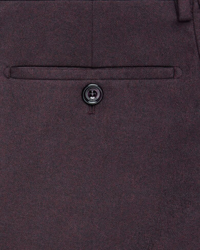 Alessandro Trousers with Leather Detail, Nero Bordo, hi-res