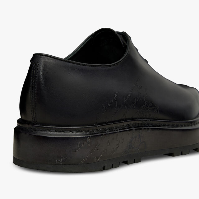 Alessandro Alto皮革牛津鞋, NERO GRIGIO, hi-res 5