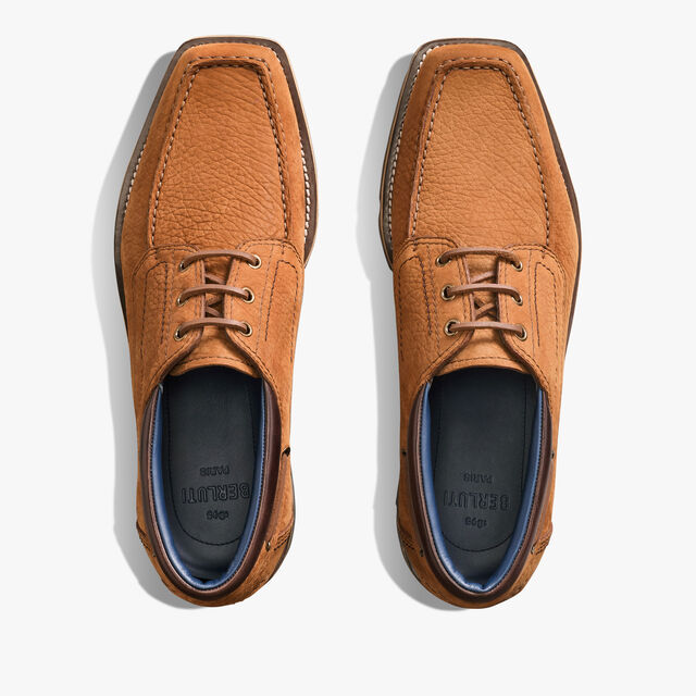 Grand Chemin Nubuck Leather Derby, WALNUT BROWN, hi-res 3