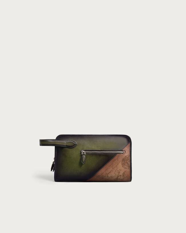 Morning Tangram Toiletry Pouch, Nero Caviar & Savana, hi-res