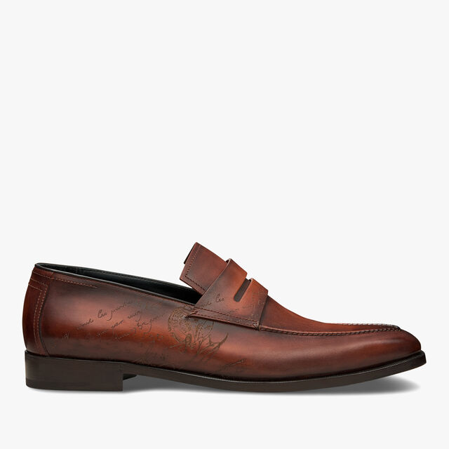 Andy Démesure Scritto Leather Loafer, CACAO INTENSO, hi-res 1