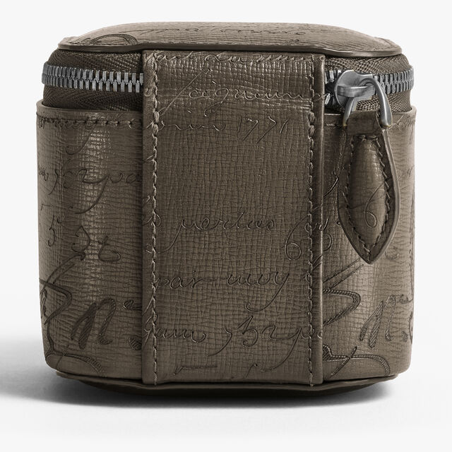 Watch Case 1 In Venezia Palmellato Scritto Calf Leather, SELVA OSCURA, hi-res 3