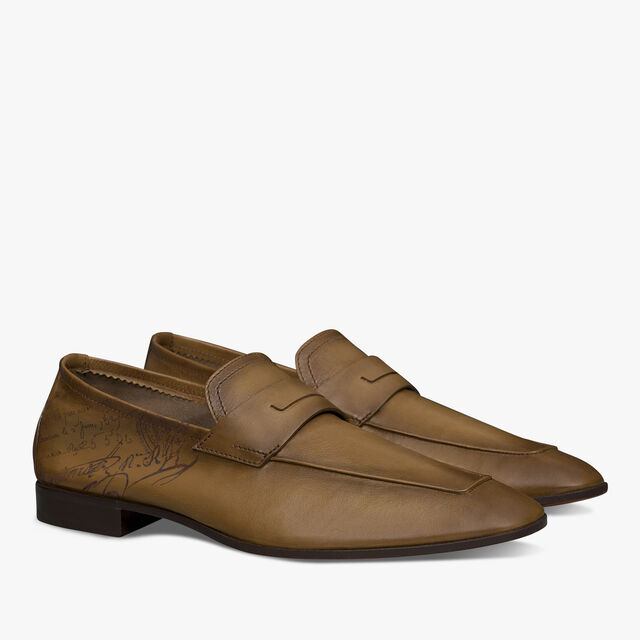 Lorenzo Rimini袋鼠皮乐福鞋, OLIVE, hi-res 2