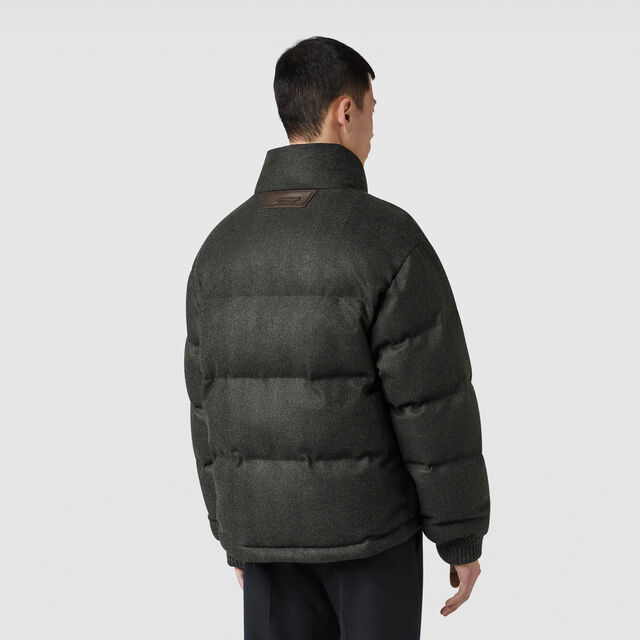 Wool Herringbone Puffer Jacket, MIDNIGHT GREY, hi-res 3