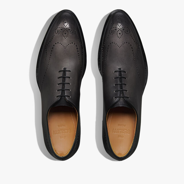 Ajouré Equilibre Venezia Calf Leather Oxford, NERO GRIGIO, hi-res 5