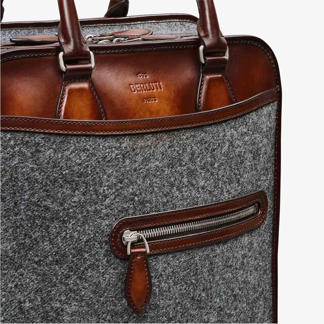 Premier Jour Wool And Leather Backpack, GRIGIO, hi-res 5