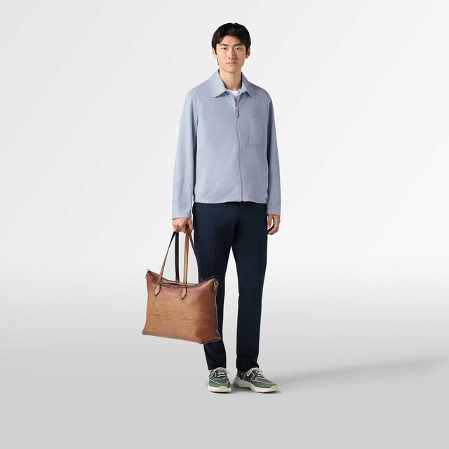 Suede Overshirt, PALE BLUE, hi-res 4