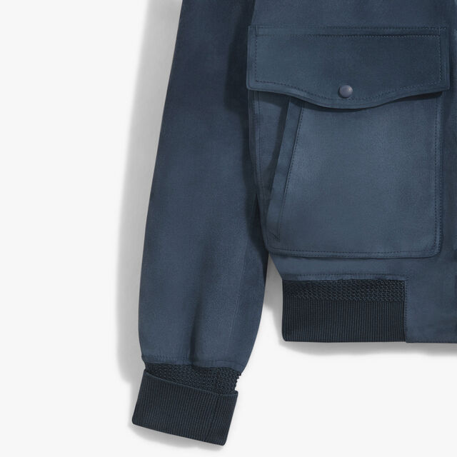 Suede Flight Jacket, DIM BLUE, hi-res 7