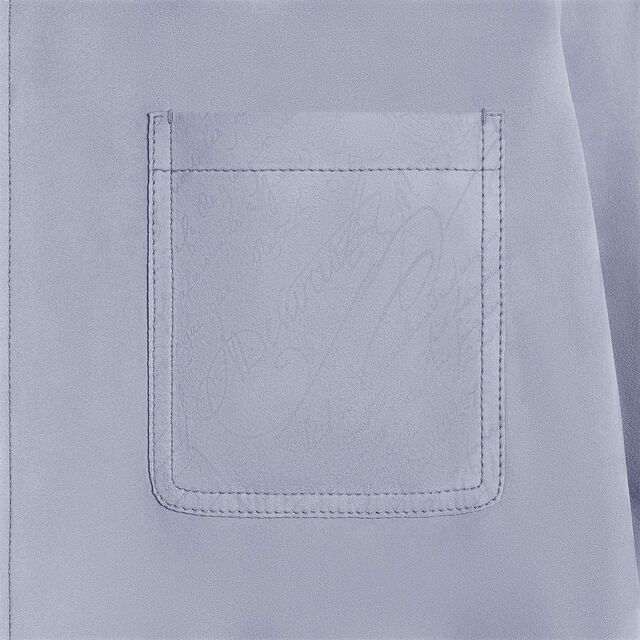 Suede Overshirt, PALE BLUE, hi-res 6