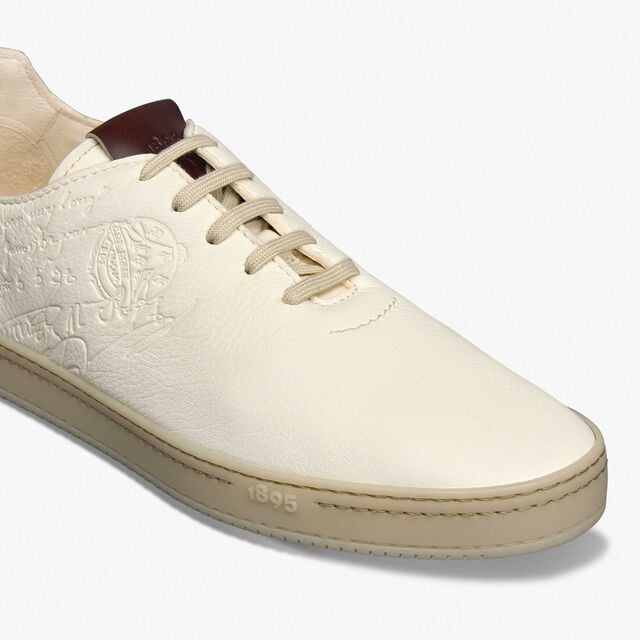 Eden Scritto Leather Sneaker, WHITE, hi-res 6