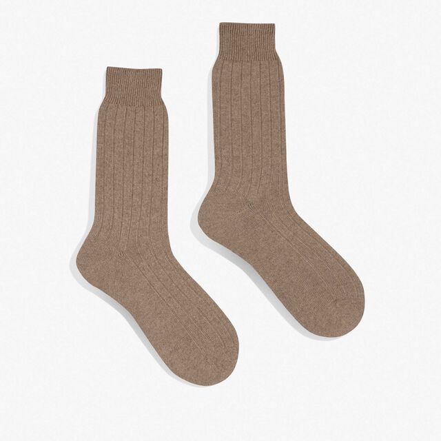 Natural Cashmere Socks, WARM BEIGE, hi-res 2